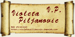 Violeta Piljanović vizit kartica